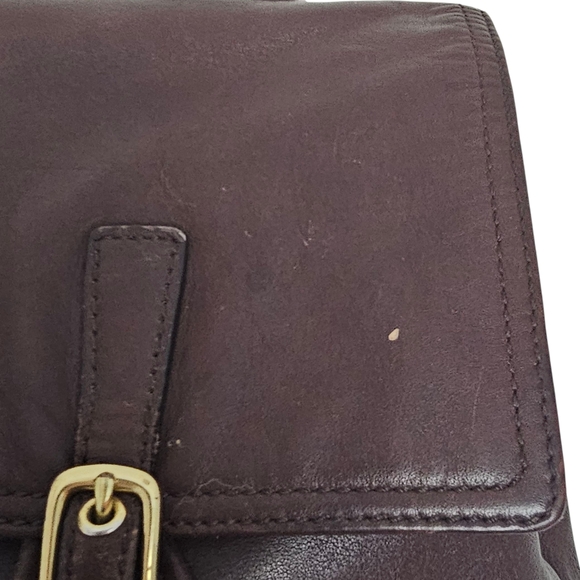 Coach Vintage Brown Leather Backpack Bag No. H23-9858 - Picture 4 of 13